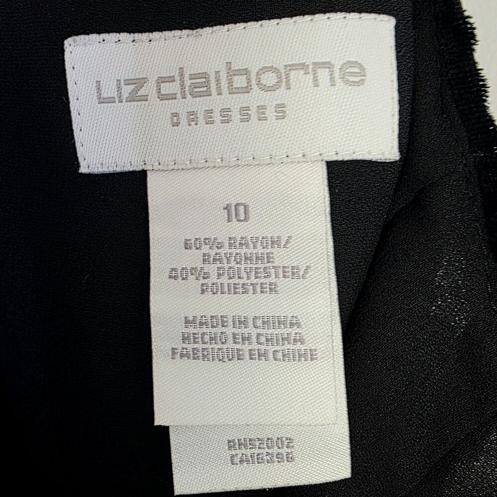 Liz Claiborne Black Velvet Burnout Floral Midi Skirt - Picture 11 of 12